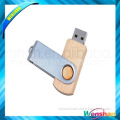 Wholesale custom rotatable wooden usb with free sample